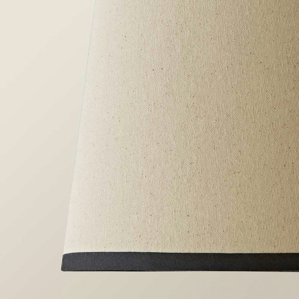 image 1 of ValueLights Aspen Medium Black Trim Tapered Lamp Shade Black