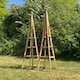 image 2 of Wooden Garden Obelisk Plant Support for Climbers (1.5m tall) - Pack of 2