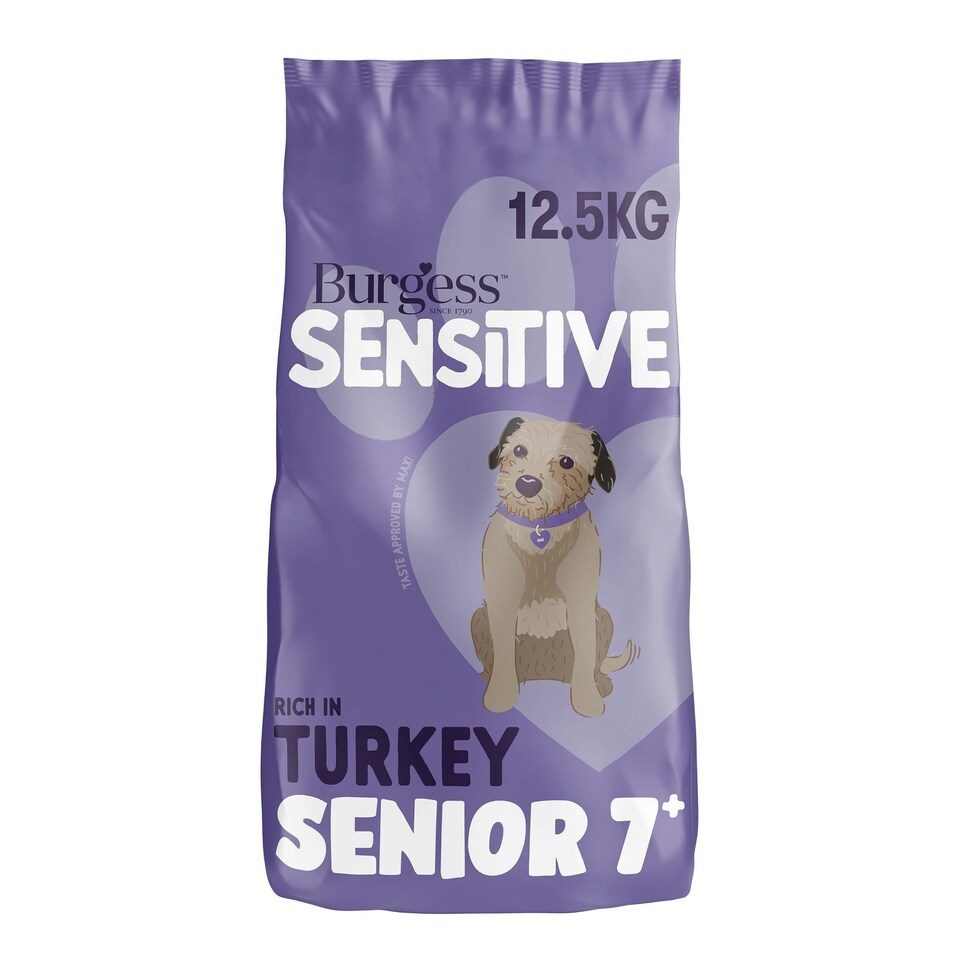 image 1 of Burgess Sensitive Senior Rich In Turkey - 12.5KG