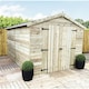 image 1 of 10 x 8 Windowless Premier Pressure Treated Tongue And Groove Apex Shed With Higher Eaves And Ridge Height And Double Doors  (10' x 8' / 10ft x 8ft) (10x8)