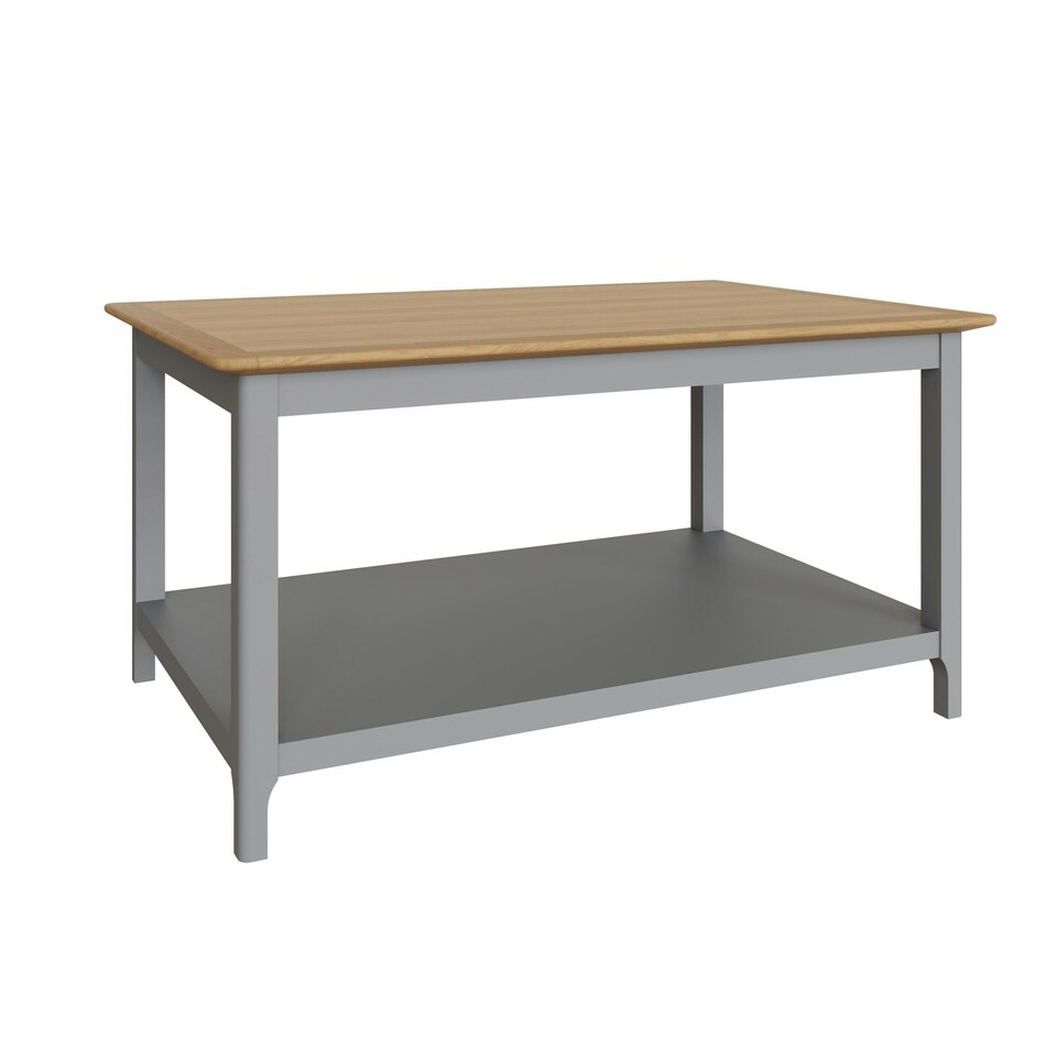 image 1 of Taberno Oak Coffee Table Dove Grey Grey