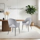 image 9 of Dining Chair Sasha- padded armchair in velvet look, continuous backrest - Set of 2 Grey | Light Grey