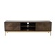image 1 of Zaine Carving TV Unit - Mango Wood - L40 x W160 x H46 cm - Dark Finish