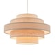 image 1 of Five Tier Pendant Lighting Shade with Natural Oatmeal and Beige Linen | Cream | Beige | 1