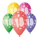 image 1 of Assorted Colour Cosmic Stars Age 18 Latex Balloons 33cm / 13 in - Pack of 6