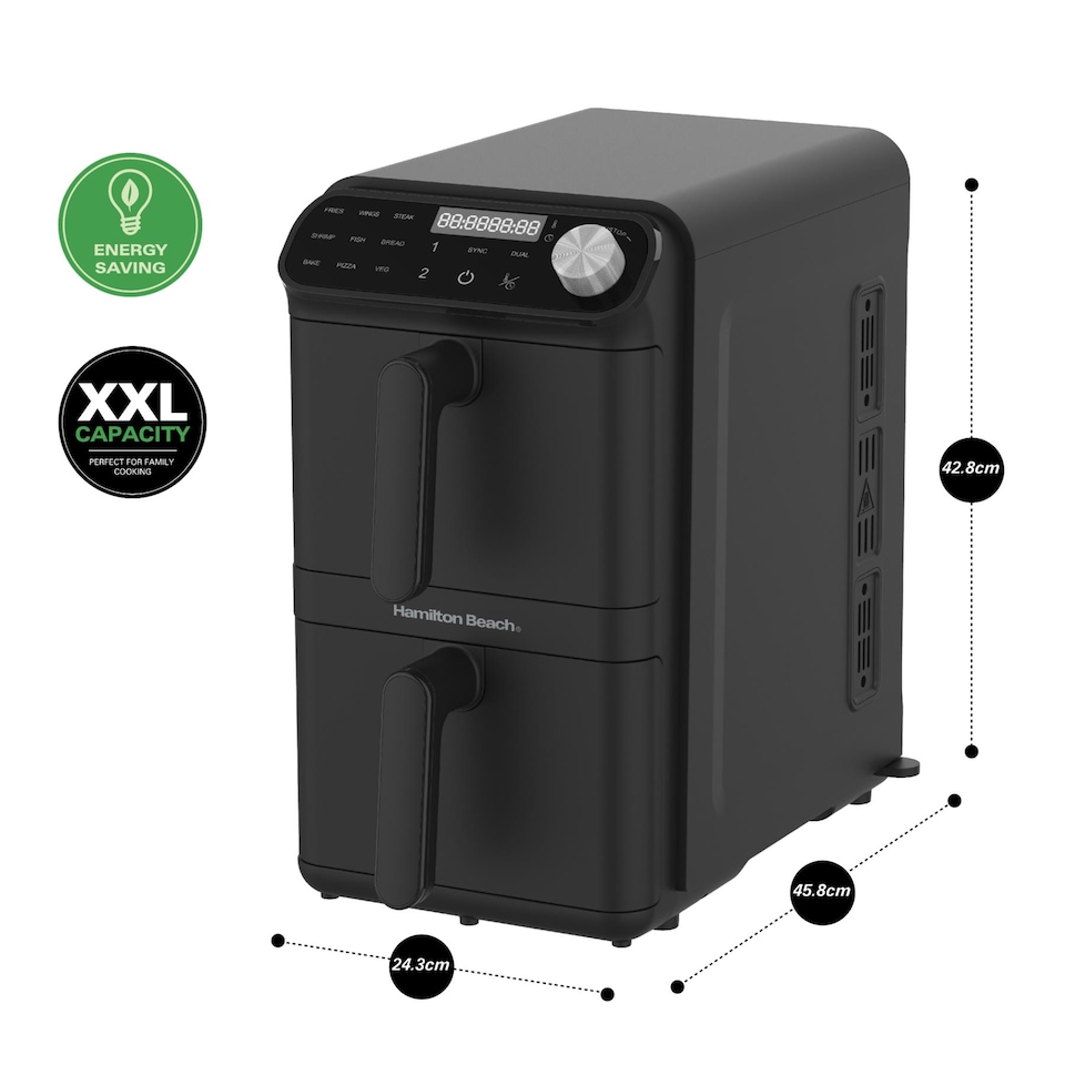 image 1 of Hamilton Beach XXL Dual Stack 11L Air Fryer