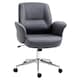 image 9 of Vinsetto Swivel Computer Office Chair Mid Back Desk Chair for Home, Deep Grey