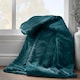 image 1 of Catherine Lansfield Cosy Diamond Faux Fur Soft Blanket Throw | Green | Bottle Green