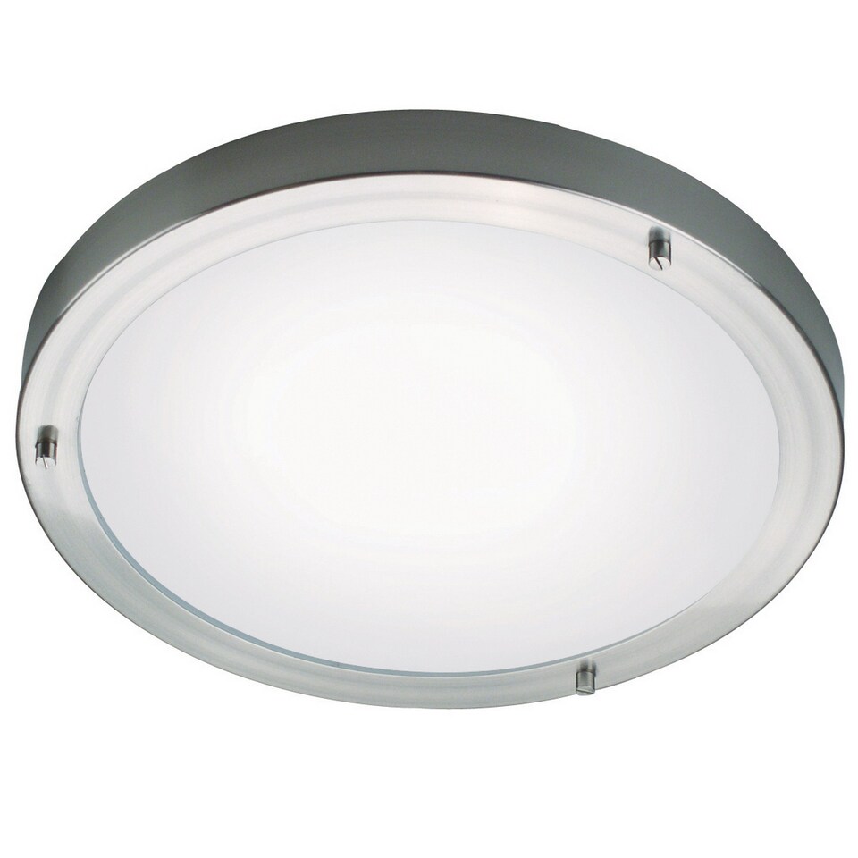 Nordlux Ancona Indoor Ceiling Light Silver Glass E27 Bathroom Safe - Mains Powered, IP44-43 | Silver | BS