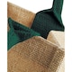 image 3 of Westford Mill Jute Mini Gift Bag (6 Litres) - Natural/Forest Green - One Size