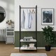 image 5 of Scala Open Wardrobe with 2 Shelves White