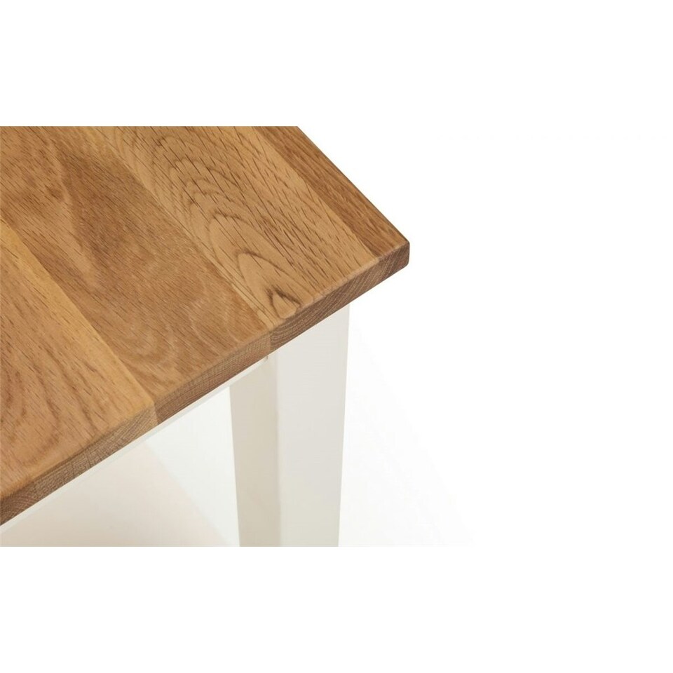 image 1 of Ivory and Oak Tall Narrow Side Table White