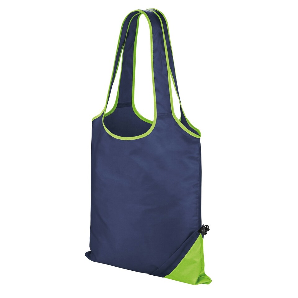 image 1 of Result Core Compact Shopping Bag - Navy/Lime - One Size Blue