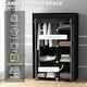 image 4 of HOMCOM Fabric Wardrobe w/ Shelves Hanging Rail Foldable Closets