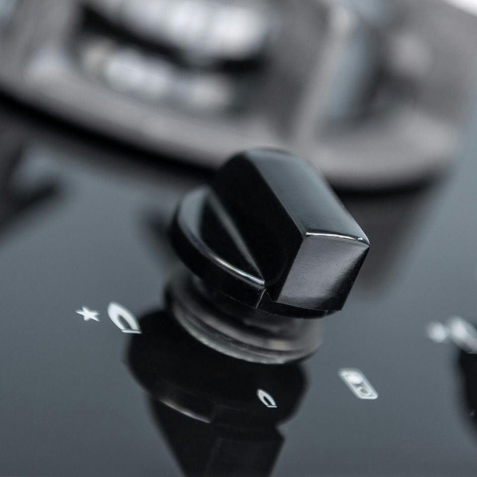 image 1 of SIA BGH30BL 30cm Black Gas On Glass Domino Hob