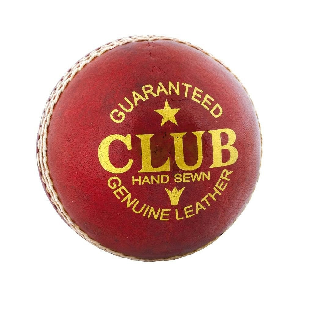 Readers Mens Club Leather Cricket Ball - Red - One Size