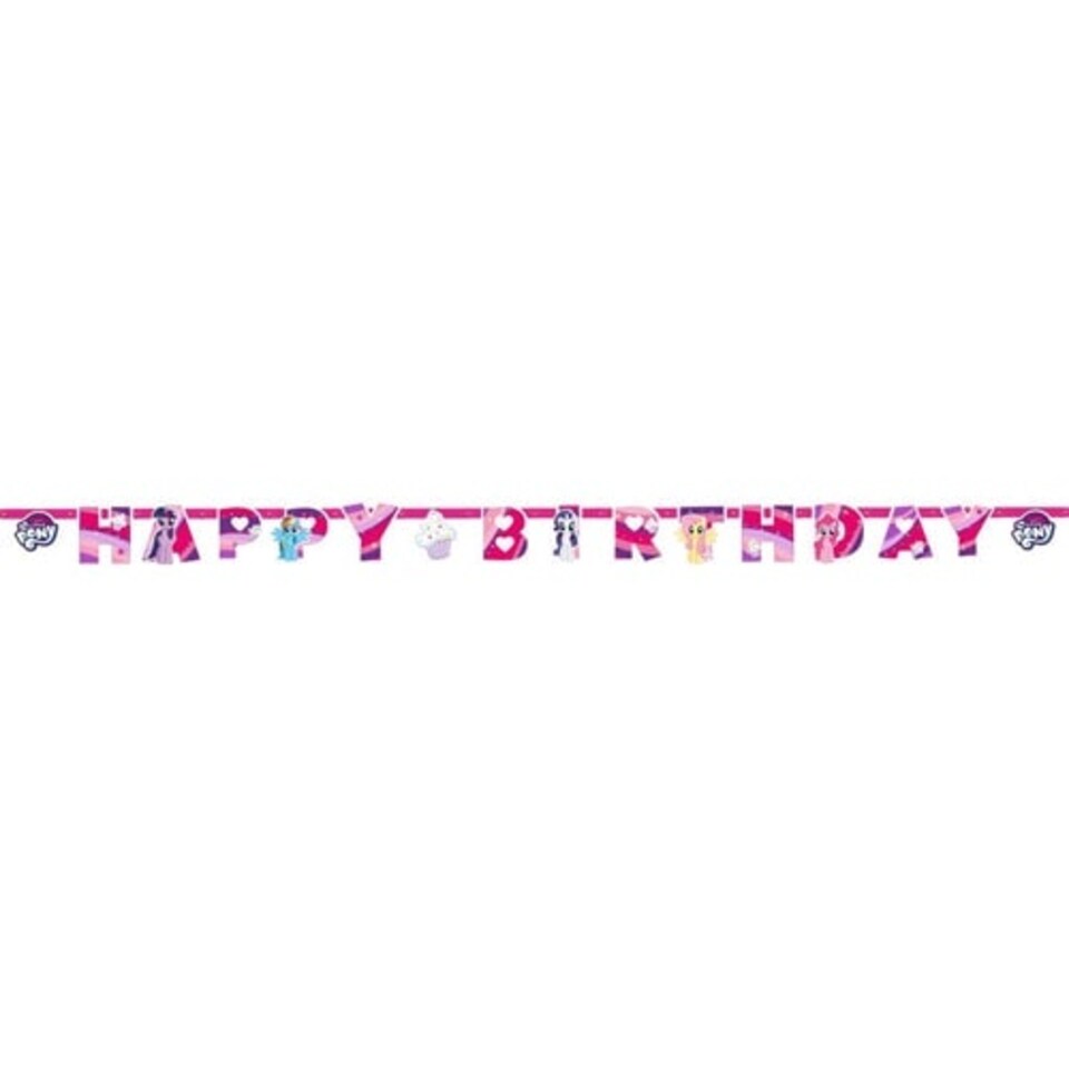 My Little Pony Happy Birthday Cardboard Letter Banner 237cm