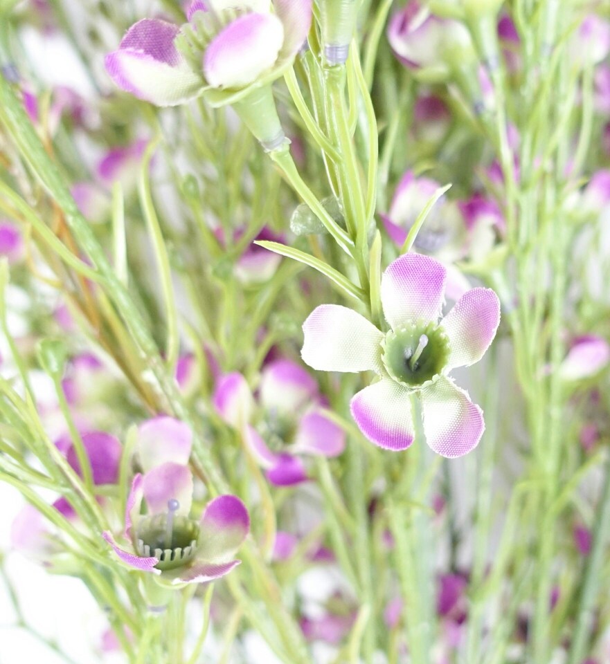 image 1 of 100cm Artificial Foliage with Small Flowers - Purple