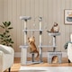 image 3 of Yaheetech 135.5 cm Cat Activity Tower Play Center Light Grey