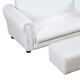image 8 of HOMCOM Kids Sofa Set 2 Seater Armchair with Footrest for 18-36 Months, White 