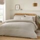 image 1 of Catherine Lansfield Crinkle Seersucker Duvet Cover Set Natural | Cream | Natural | Super King