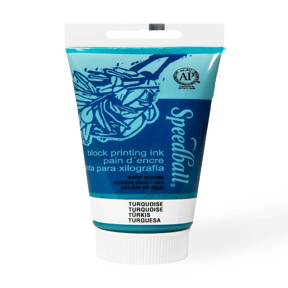 image 1 of Speedball Water-Soluble Block Ink, Turquoise, 2.5oz