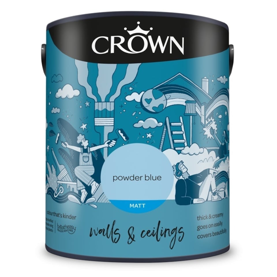 image 1 of Crown Matt Emulsion Powder Blue 5L