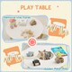 image 4 of AIYAPLAY 3 Pieces Toddler Table and Chair Set w/ Centre Mesh Bag, White