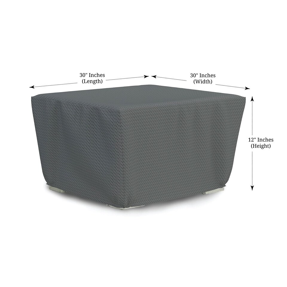 image 1 of Covers&All Outdoor Square Fire Pit Cover, 30 in L x 30 in W x 12 in H, Gray