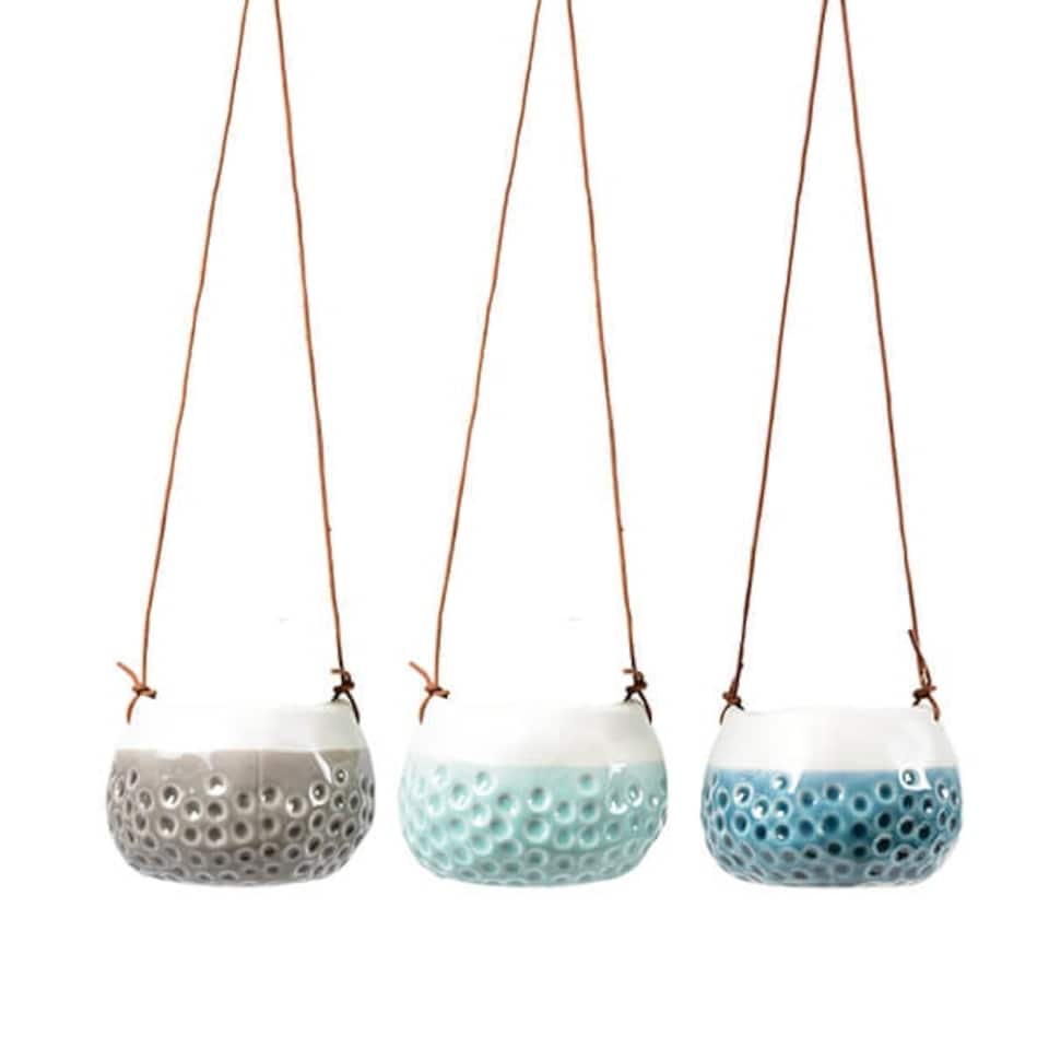 image 1 of Burgon & Ball Baby Dotty Trio Hanging Baskets Set
