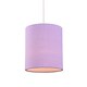 image 2 of Contemporary and Elegant Soft Lilac Linen Fabric 18cm High Cylinder Lamp Shade | Purple
