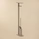 image 4 of COSMIC Silicone Toilet Brush with Toilet Roll Holder Beige, FLAT Collection