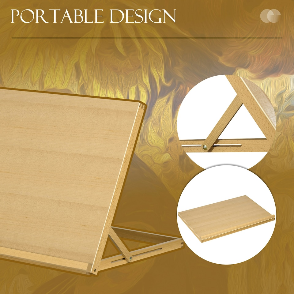 image 1 of Vinsetto Desktop Table Easel Adjustable Table Top Easel for Adults Beginners