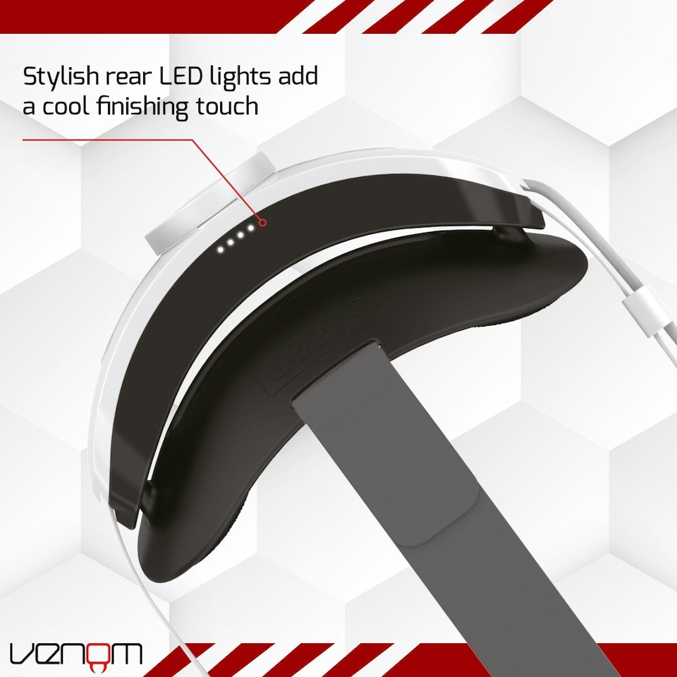 image 1 of Venom Power Strap for Meta Quest 3 - Padded Headstrap with Integrated Power Bank White | Grey