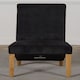 image 10 of Oregon Round Oak Dining Table with Lola Fabric Chairs Black