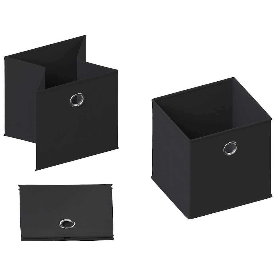 image 1 of Vida Designs Durham Cube Storage Basket, Black - (Set of 10) | Black | Black