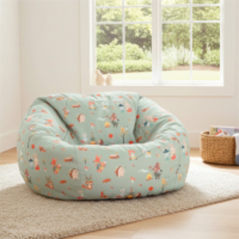image 1 of rucomfy Forest Friends Kids Water Resistant Slouchbag Bean Bag Chair