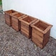 image 2 of 4Pc Large Square Planter - Wood - L47.5 x W47.5 x H39.5 cm - Fully Assembled Brown
