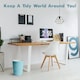 image 4 of Blue Canyon Blue Flora 9L Waste Bin Stylish Plastic Rubbish Container for Office Kitchen Bathroom and Home Use