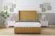 image 1 of Sloomy Rutherford Mustard Plush Divan Bed With Mattress No Drawers With 54" Wingback Headboard & 12" Matching Footboard 4'6 Double | Gold | Mustard | Double | 1