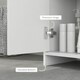 image 5 of HOMCOM Narrow Bathroom Cabinet, Slim Bathroom Cupboard, White White