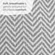 image 7 of Large Cotton Chevron Herringbone Sofa Throw Blanket - 150 x 200cm | Silver | Light Grey | One Size | 1