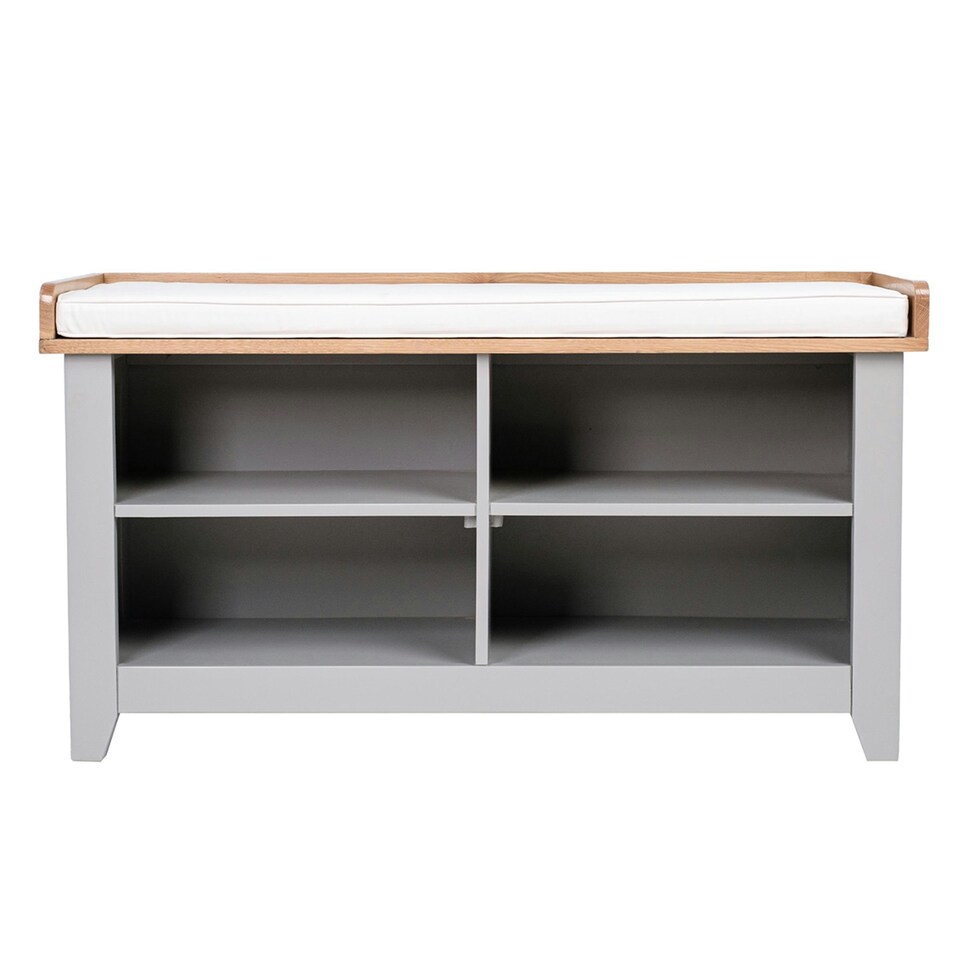 image 1 of Charnwood Hallway Bench with Open Shoe Tidy Free Standing Grey 20kg