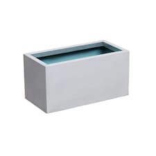 Primrose Zinc Galvanised Rectangular Silver Rectangular Planter 64cm x 32cm