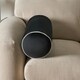image 2 of OHS Matte Velvet Short Bolster Body Support Cushion, 46x20cm - Black/Cream