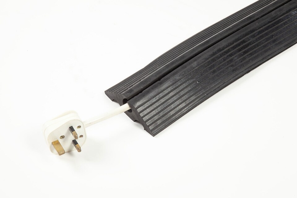 image 1 of The Ramp People Rubber Cable Protector - 1m Black 2000kg Capacity 20mm Channel Outdoor