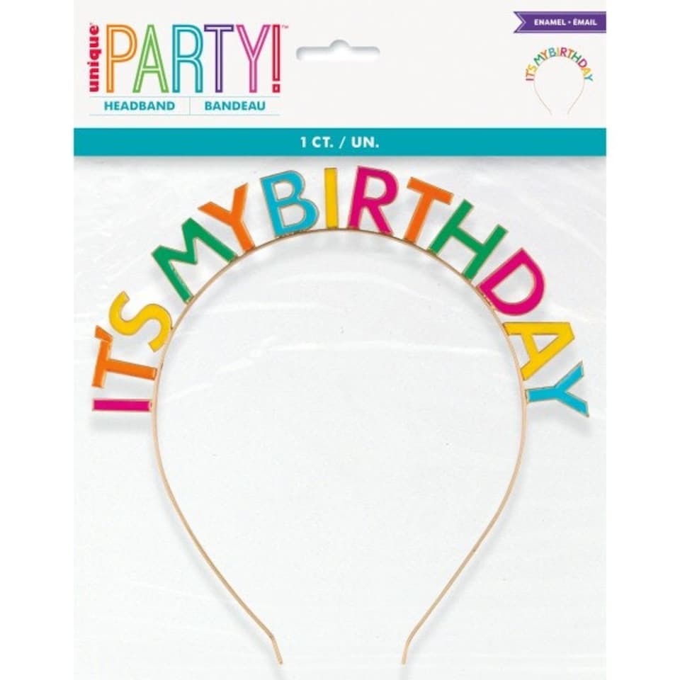 image 1 of Enamel "It's My Birthday" Headband