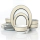 image 1 of 12pc York Cream Band Dinner Set