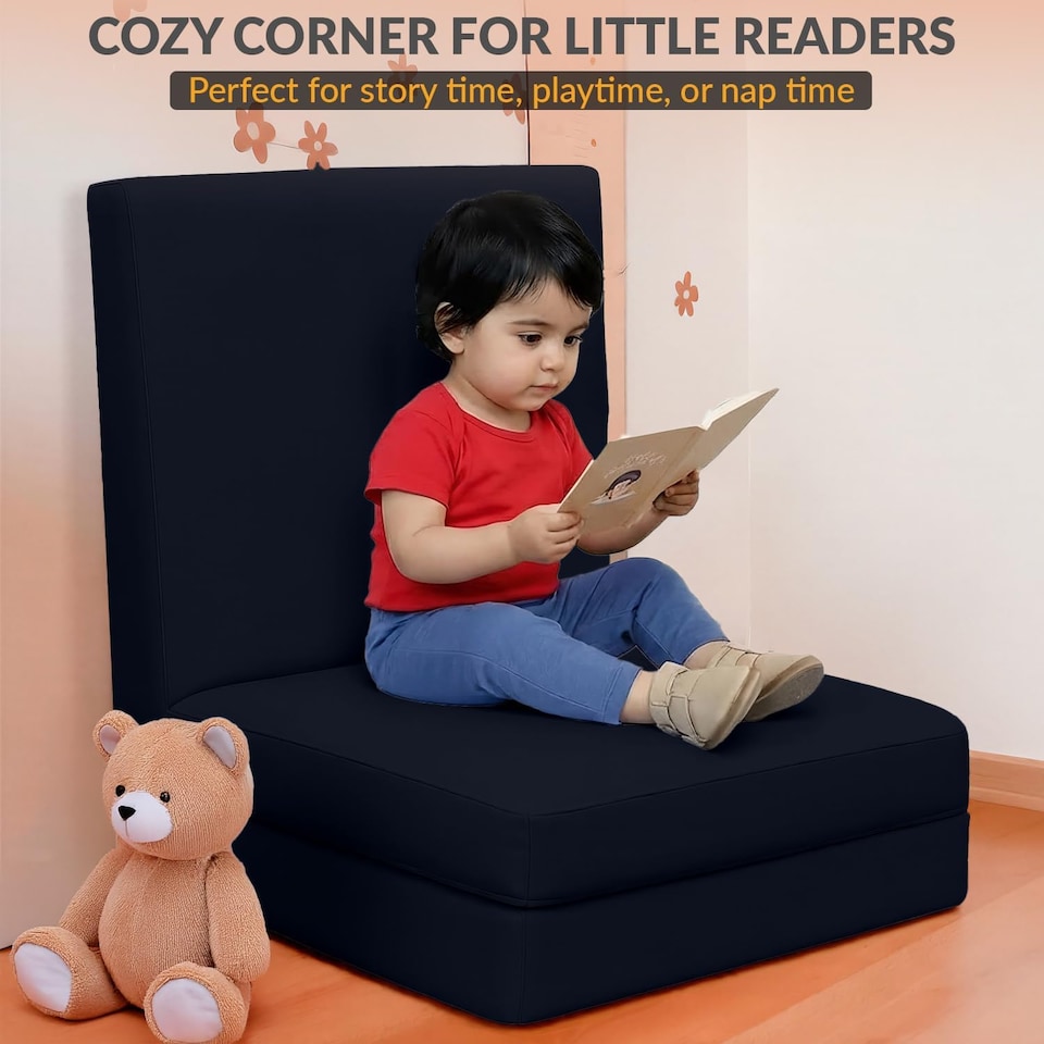 image 1 of Tri Fold Fold Out Z Bed Futon Sofa Chair Mattress
