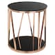 image 1 of Interiors By Premier Durable Round Rose Gold Finish Side Table, Side Table For Livingroom, Tempered Glass Modern Side Table Multi